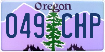 OR license plate 049CHP