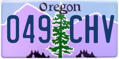 OR license plate 049CHV