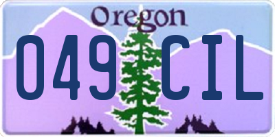 OR license plate 049CIL