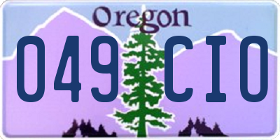 OR license plate 049CIO