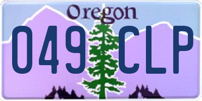 OR license plate 049CLP