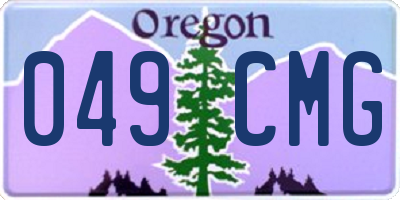 OR license plate 049CMG