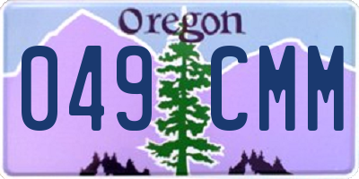 OR license plate 049CMM