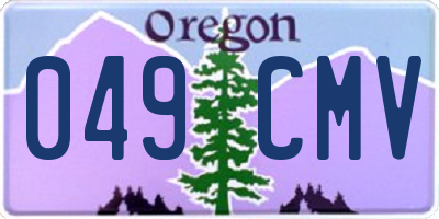 OR license plate 049CMV
