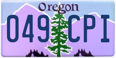 OR license plate 049CPI