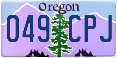 OR license plate 049CPJ