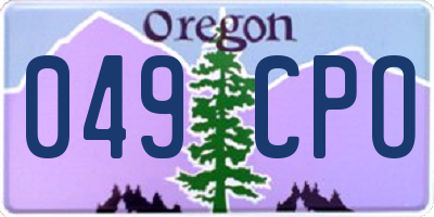 OR license plate 049CPO
