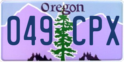 OR license plate 049CPX