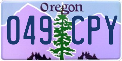 OR license plate 049CPY
