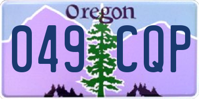 OR license plate 049CQP