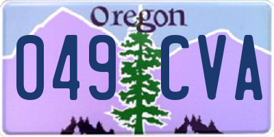 OR license plate 049CVA