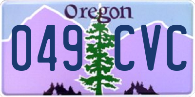 OR license plate 049CVC