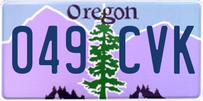 OR license plate 049CVK