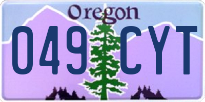 OR license plate 049CYT