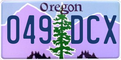OR license plate 049DCX