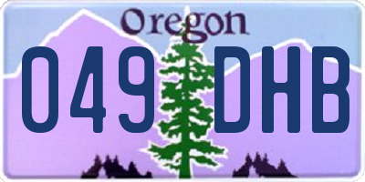 OR license plate 049DHB