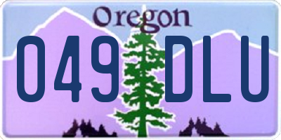 OR license plate 049DLU