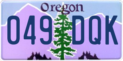 OR license plate 049DQK