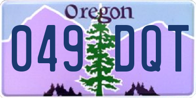 OR license plate 049DQT