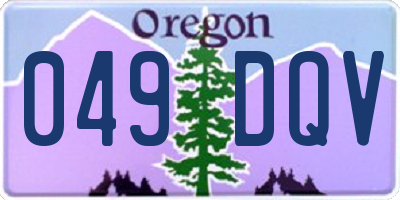 OR license plate 049DQV