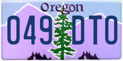 OR license plate 049DTO