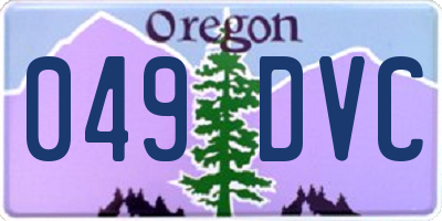 OR license plate 049DVC