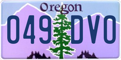 OR license plate 049DVO