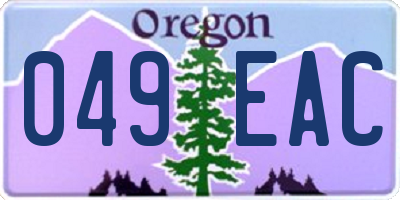 OR license plate 049EAC