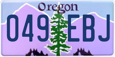 OR license plate 049EBJ