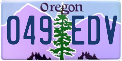OR license plate 049EDV