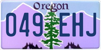 OR license plate 049EHJ