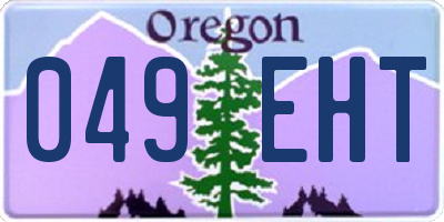 OR license plate 049EHT
