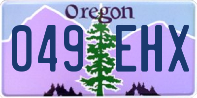 OR license plate 049EHX