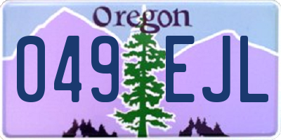 OR license plate 049EJL