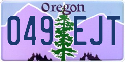 OR license plate 049EJT