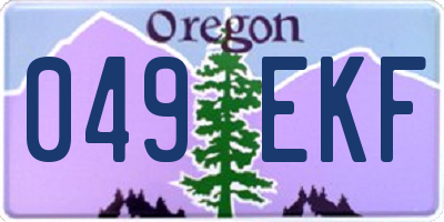 OR license plate 049EKF