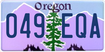 OR license plate 049EQA