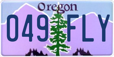 OR license plate 049FLY