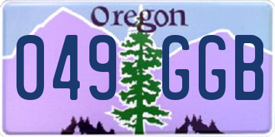 OR license plate 049GGB