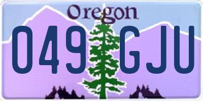 OR license plate 049GJU