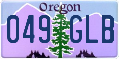 OR license plate 049GLB