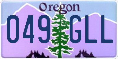 OR license plate 049GLL
