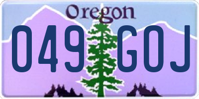 OR license plate 049GOJ