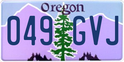 OR license plate 049GVJ