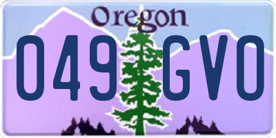 OR license plate 049GVO