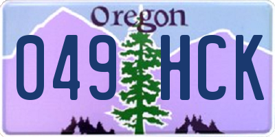 OR license plate 049HCK