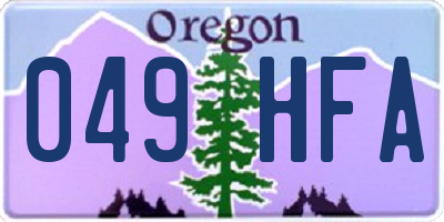 OR license plate 049HFA