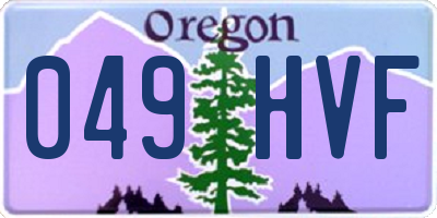 OR license plate 049HVF