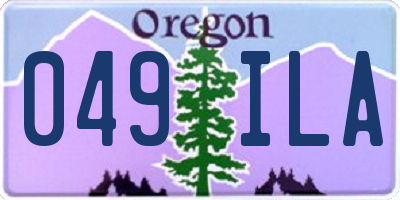 OR license plate 049ILA