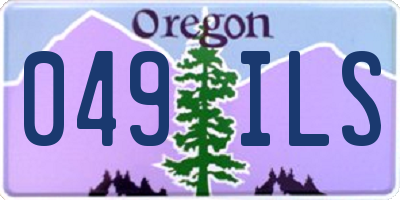 OR license plate 049ILS